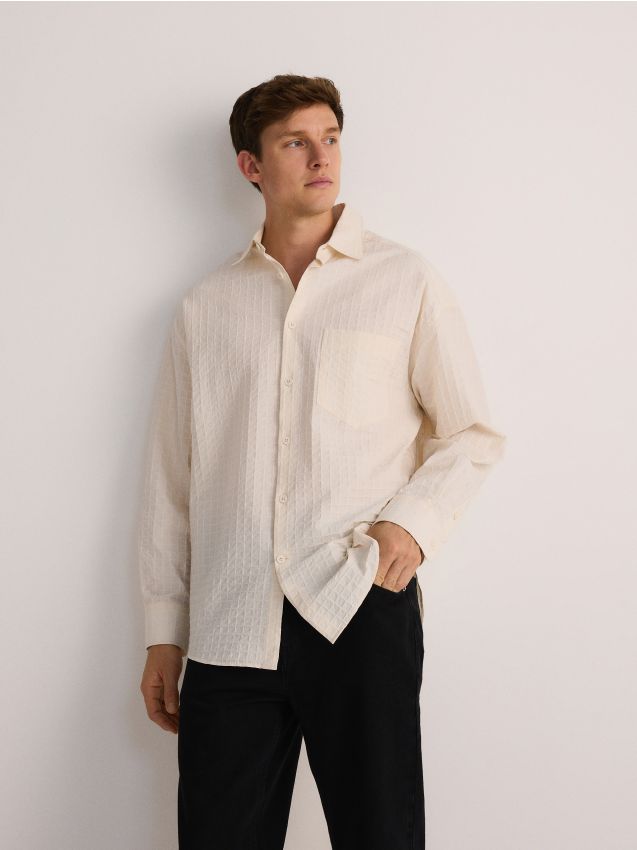 Reserved - MEN`S SHIRT - crem