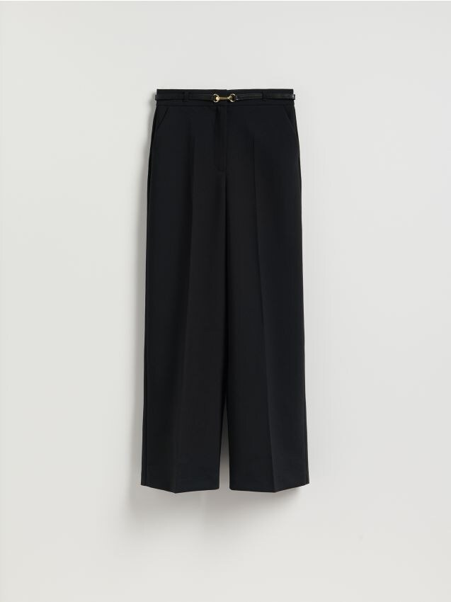 Reserved - Pantaloni cu curea - negru