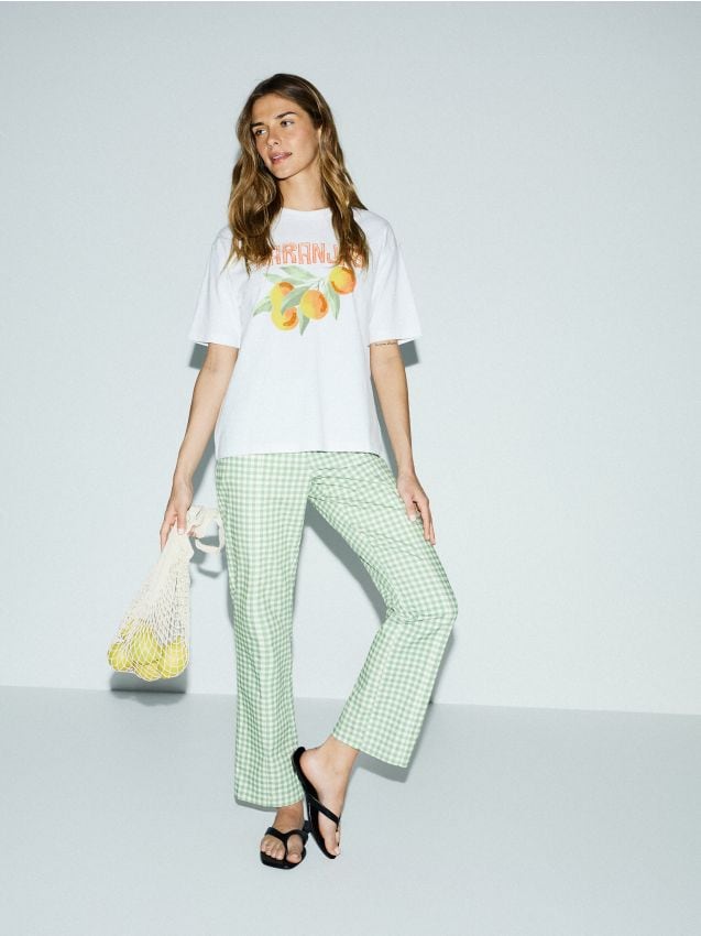 Cotton T-shirt with print - RESERVED