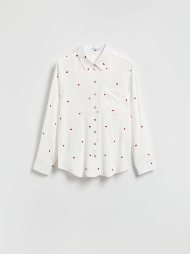 Regular fit viscose shirt - RESERVED