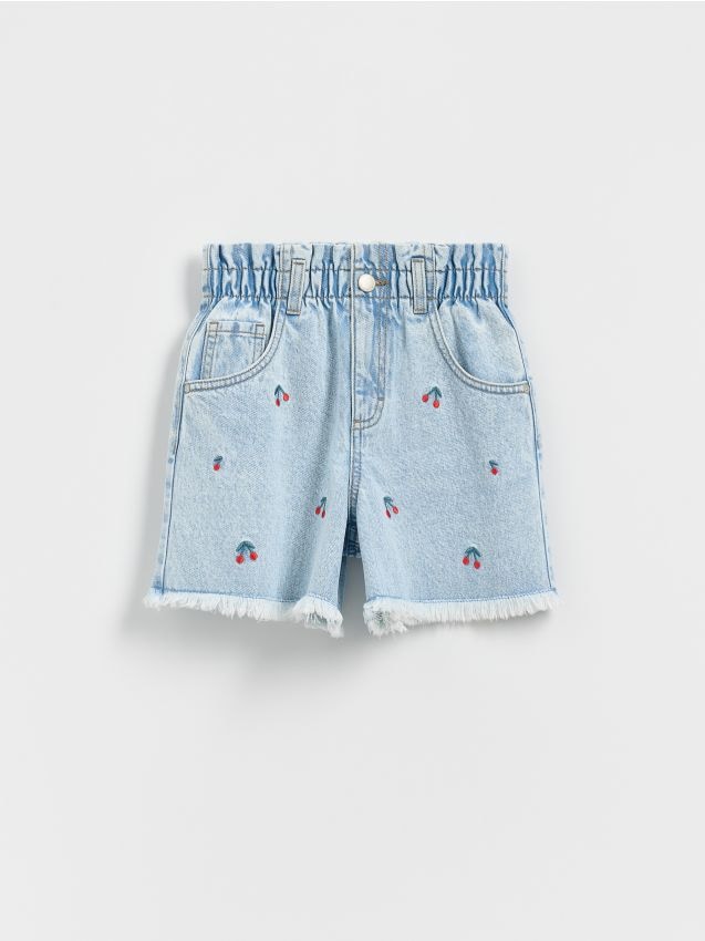 Embroidered denim shorts - RESERVED