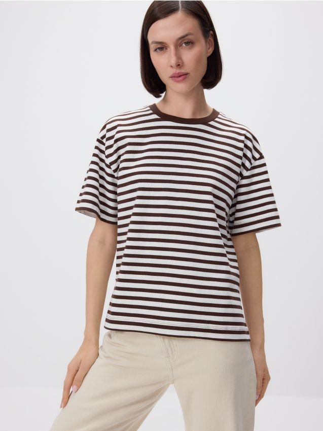 Stripe cotton T-shirt - RESERVED