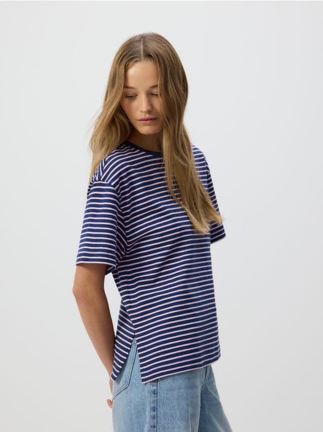 Stripe cotton T-shirt - RESERVED
