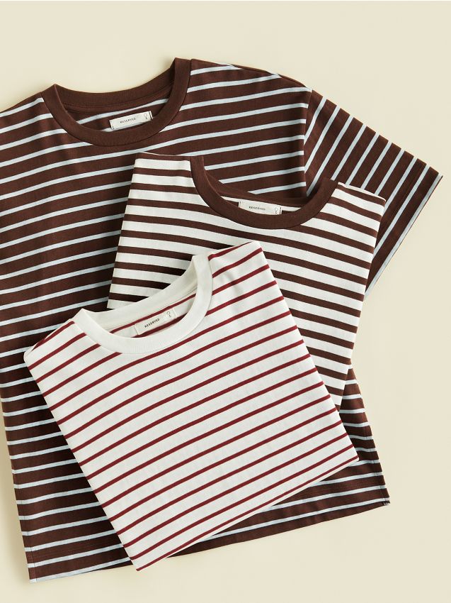 Stripe cotton T-shirt - RESERVED
