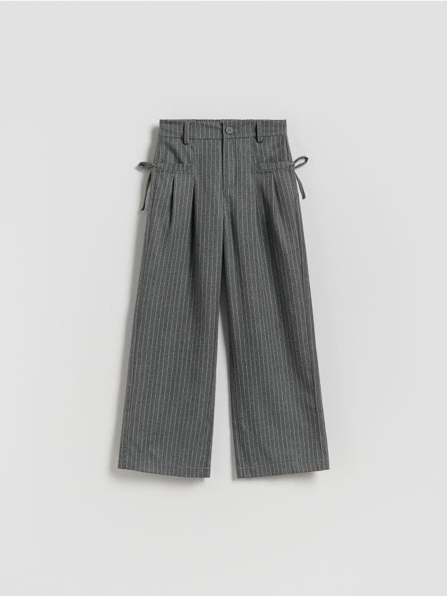 Randiga byxor i wide leg-modell - RESERVED