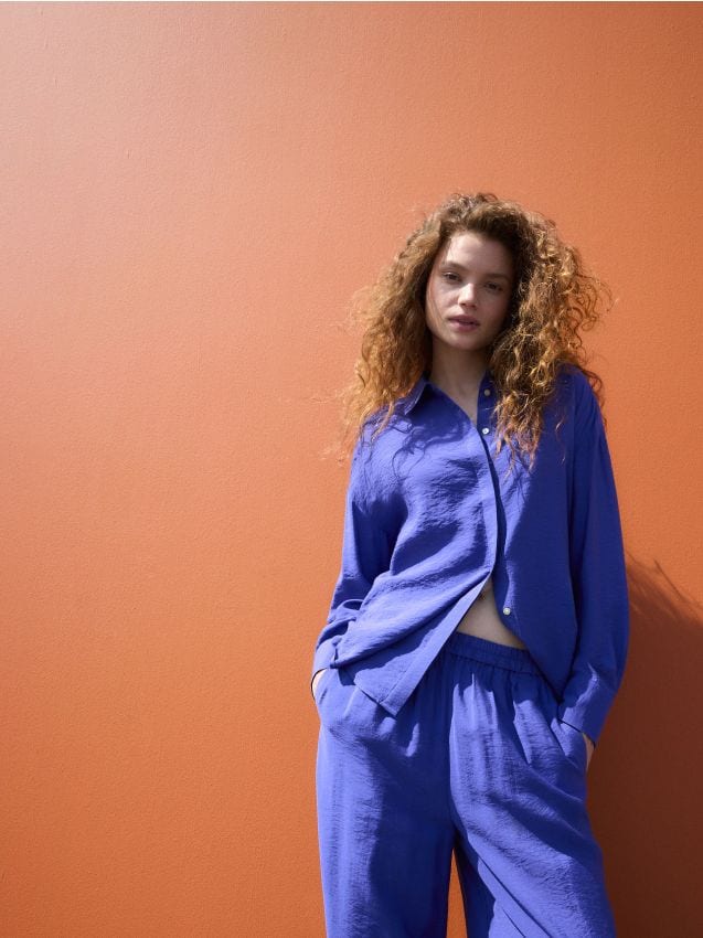 Oversized viscose rich shirt - RESERVED