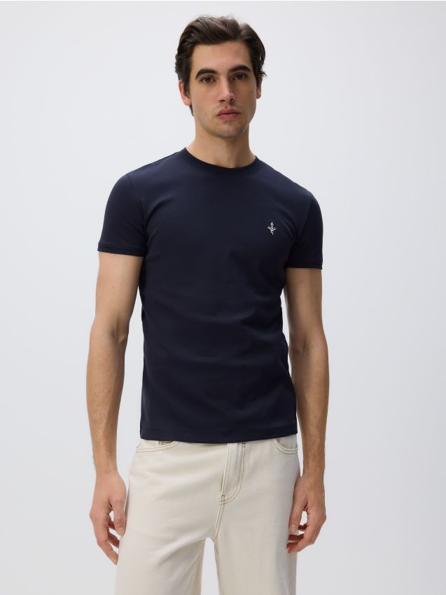 Reserved Reserved - Βαμβακερή μπλούζα slim fit