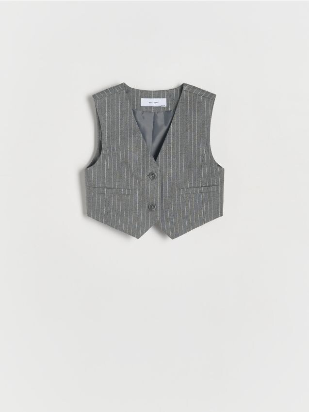 Reserved - vestă elegantă - gri-închis