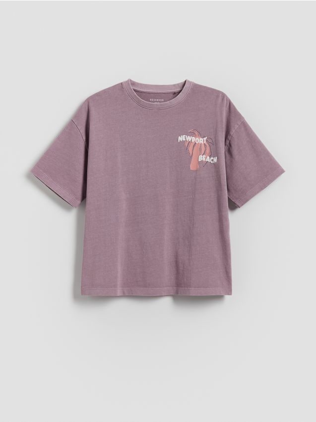 Oversized cotton rich T-shirt - RESERVED