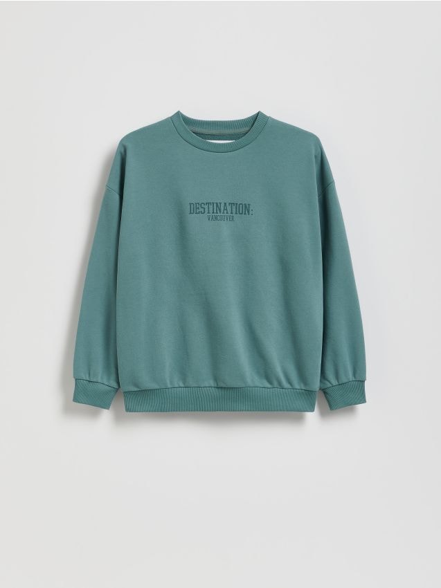 Reserved - Bluză sport cu imprimeu - albastru-verzui