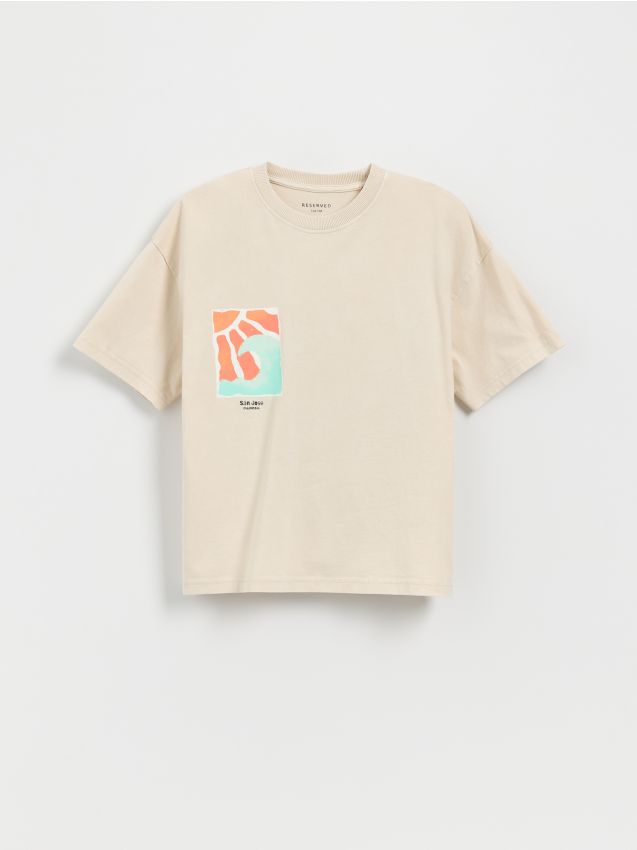 Oversized cotton rich T-shirt - RESERVED