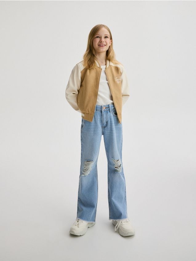 Bomber jacket with embroidery detail - RESERVED