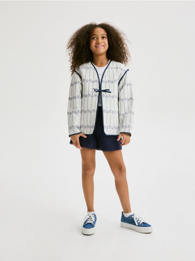 Reserved - sacou cu broderie - multicolor