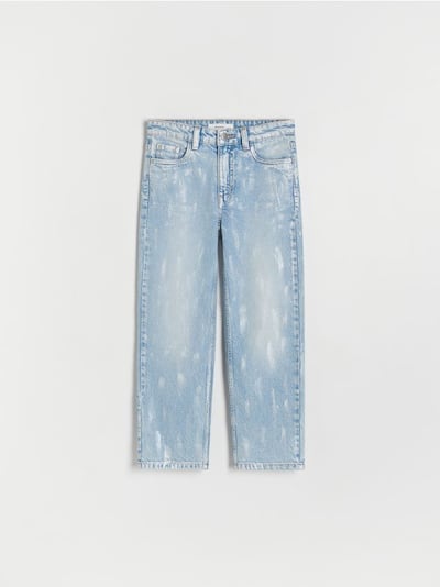 Straight jeans met patroon