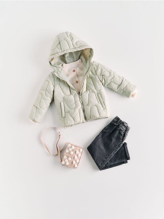 Quilted jacket with hood - RESERVED