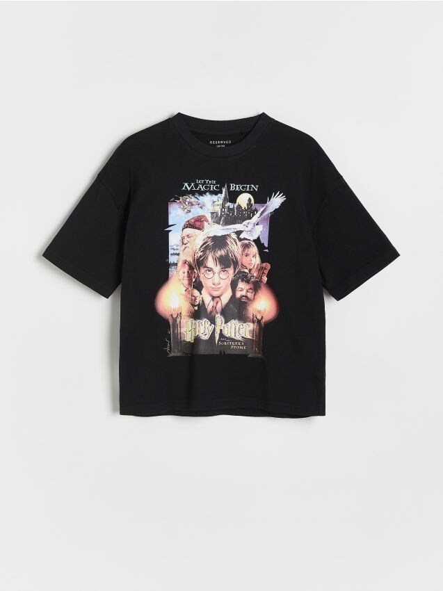 Reserved - tricou oversized harry potter - negru