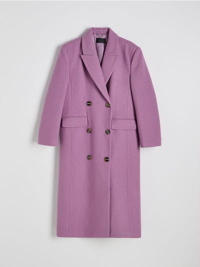 Wool rich double-breasted coat