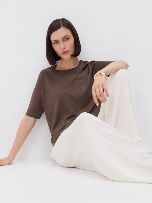 Bluza iz mešanice viskoze - RESERVED