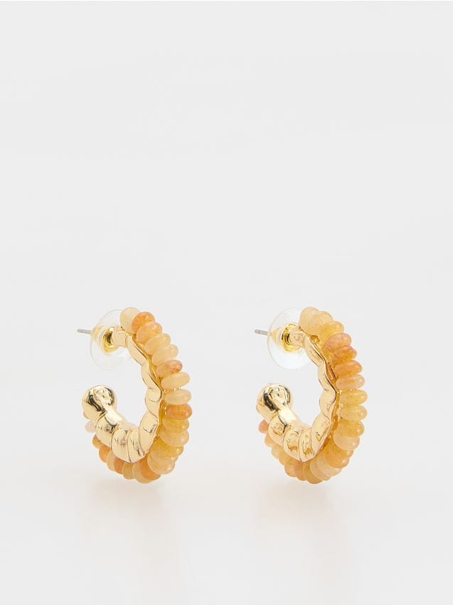 Earrings with gemstone details - RESERVED