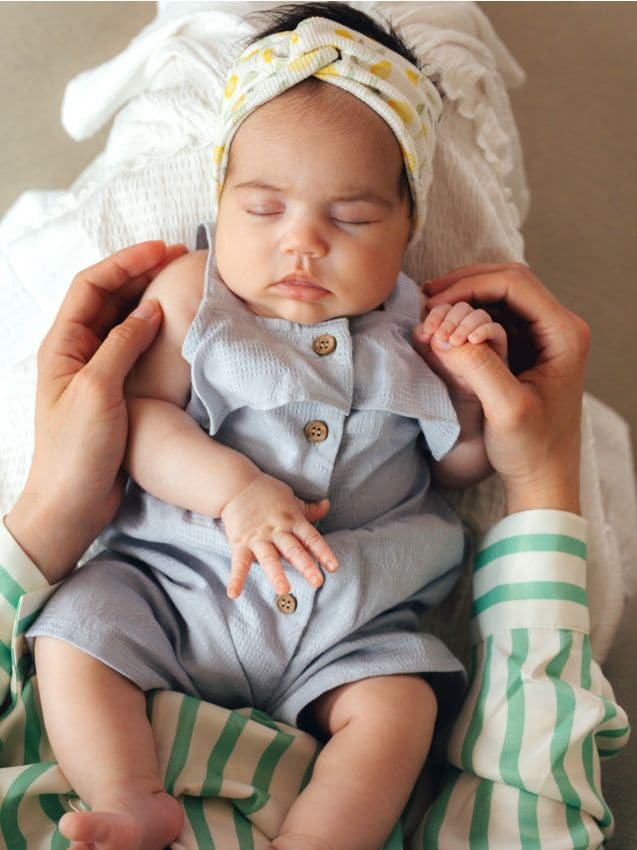 Reserved - babies` jumpsuit - albastru-pal