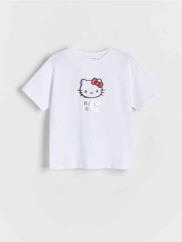 Reserved - tricou hello kitty - alb
