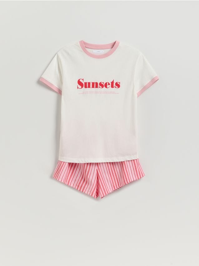 Zweiteiliges bedrucktes Pyjama-Set - RESERVED