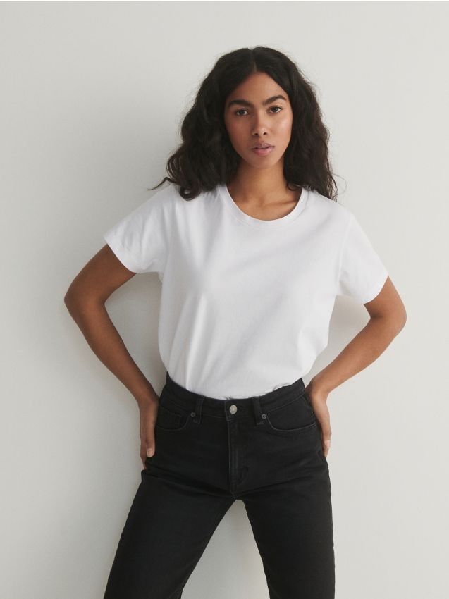 Reserved - blugi straight - negru