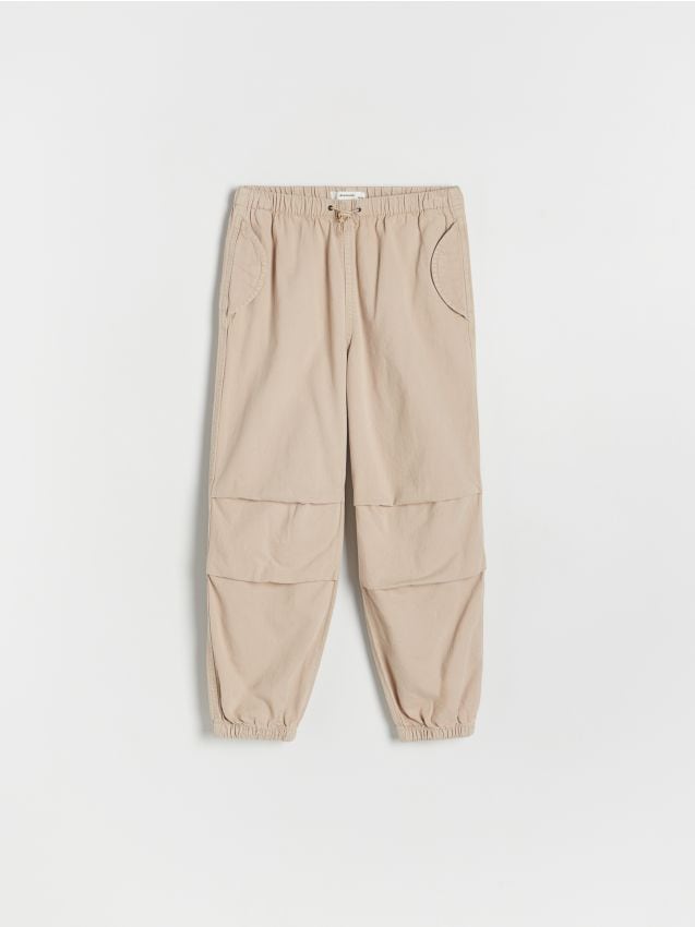 Reserved - pantaloni classic denim parachute - bej