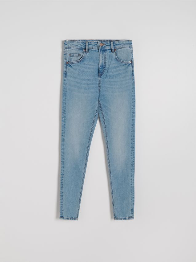Reserved - blugi slim fit cu talie înaltă - albastru