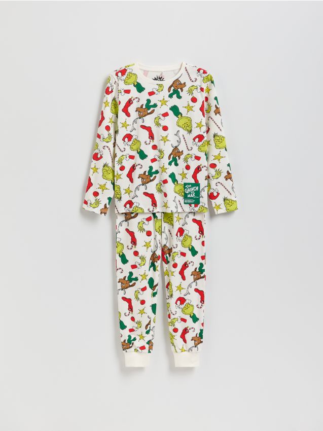 Grinch-pyjamassæt med juletema - RESERVED