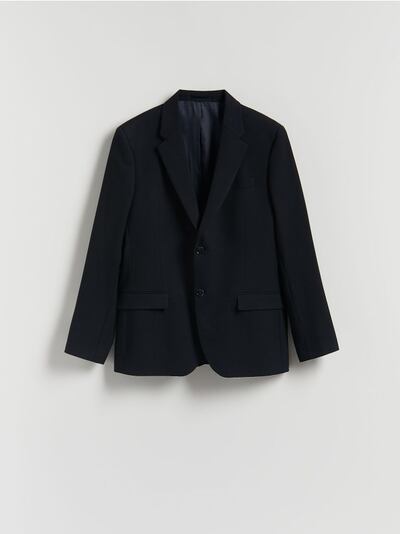 Slim fit blazer with viscose blend