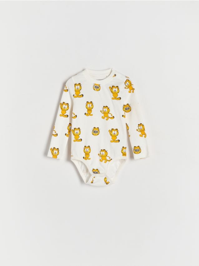 Reserved - Body Garfield din bumbac - crem