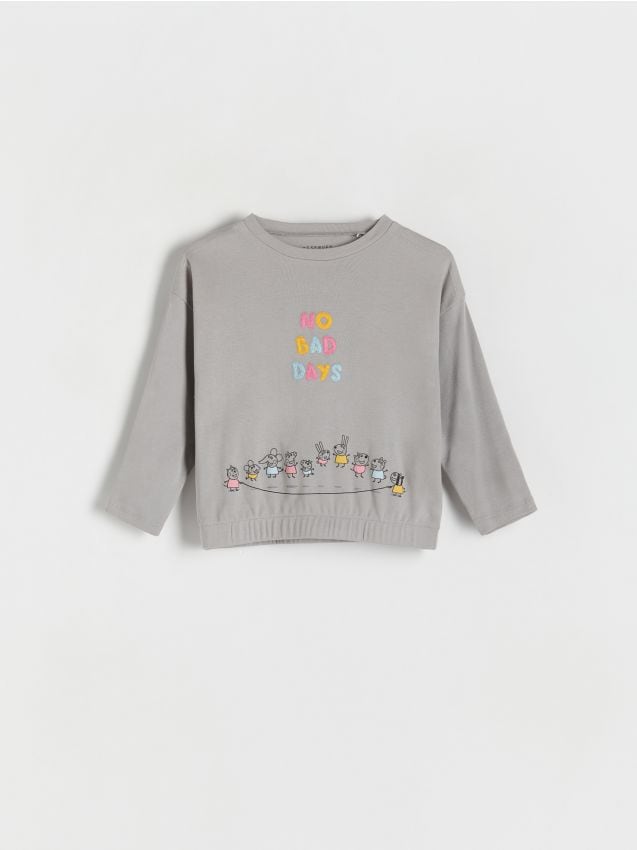 Reserved - babies` blouse - gri-închis