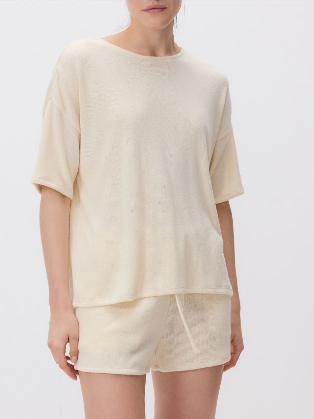 Reserved - LADIES` BLOUSE - nude
