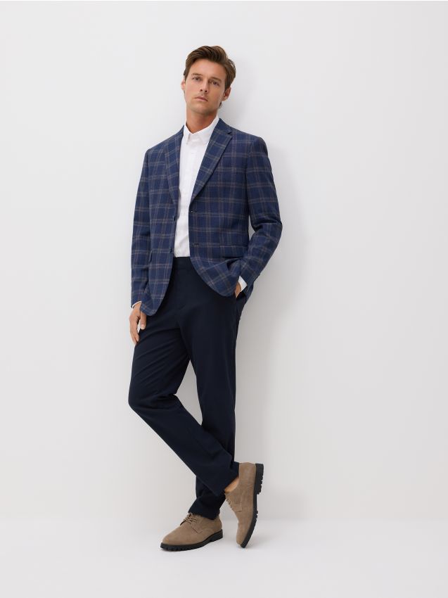 Karierter Blazer im Slim-Fit - RESERVED