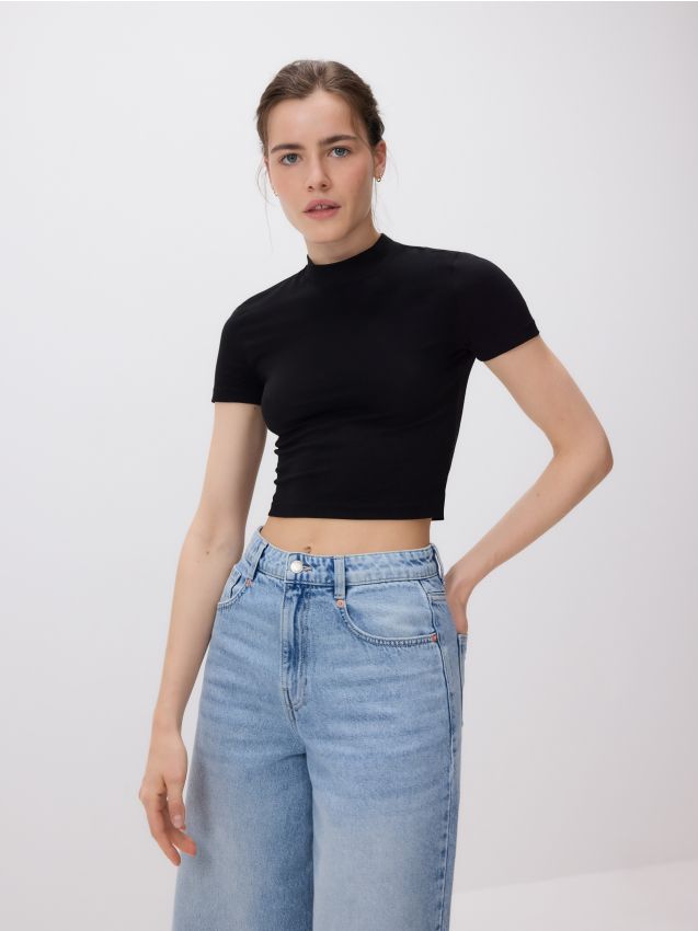 Reserved - Tricou din bumbac - negru