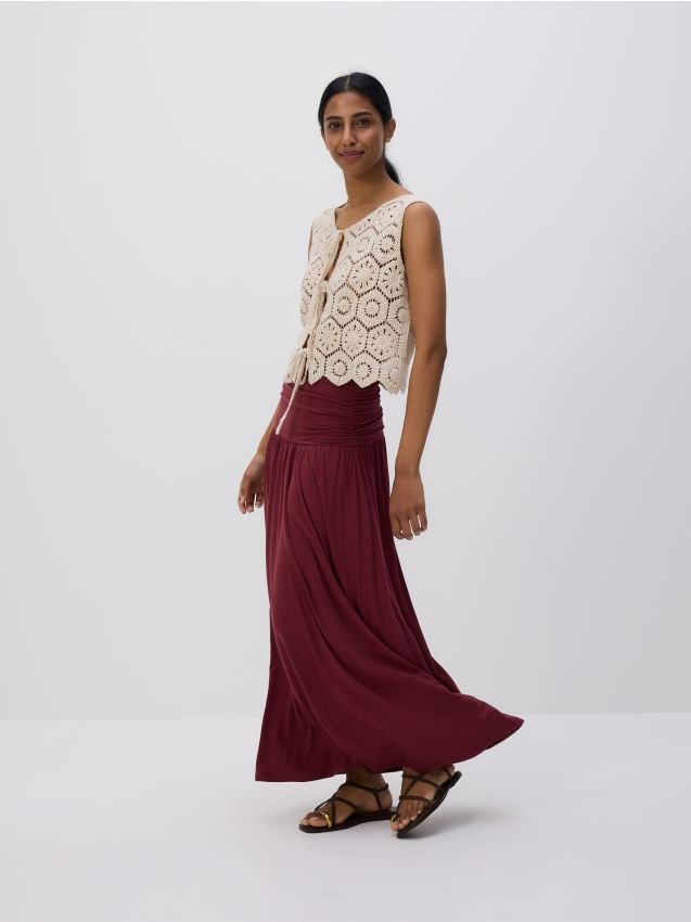 Viscose rich maxi skirt - RESERVED