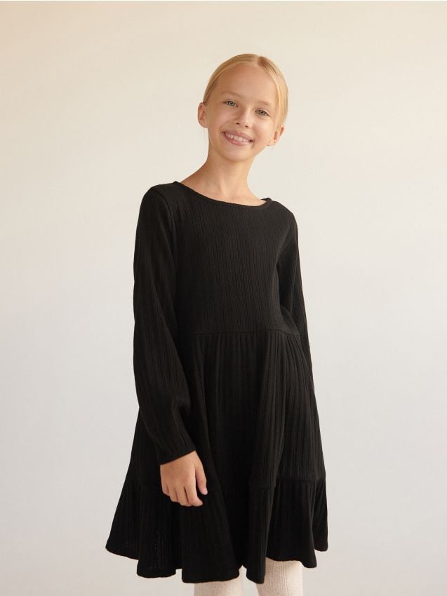 Reserved - rochie din bumbac - negru