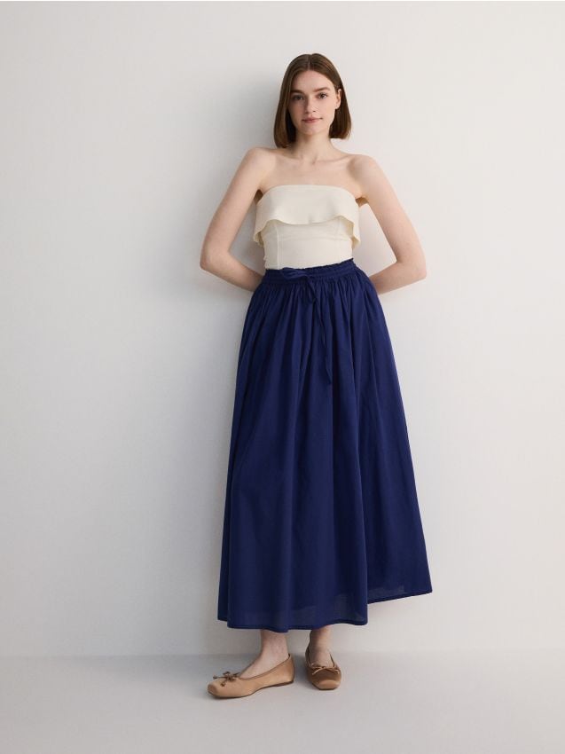 Reserved - ladies` skirt - albastru-deschis