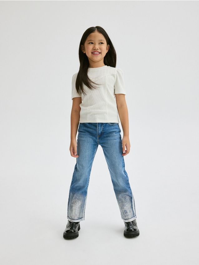 GIRLS` JEANS TROUSERS - RESERVED