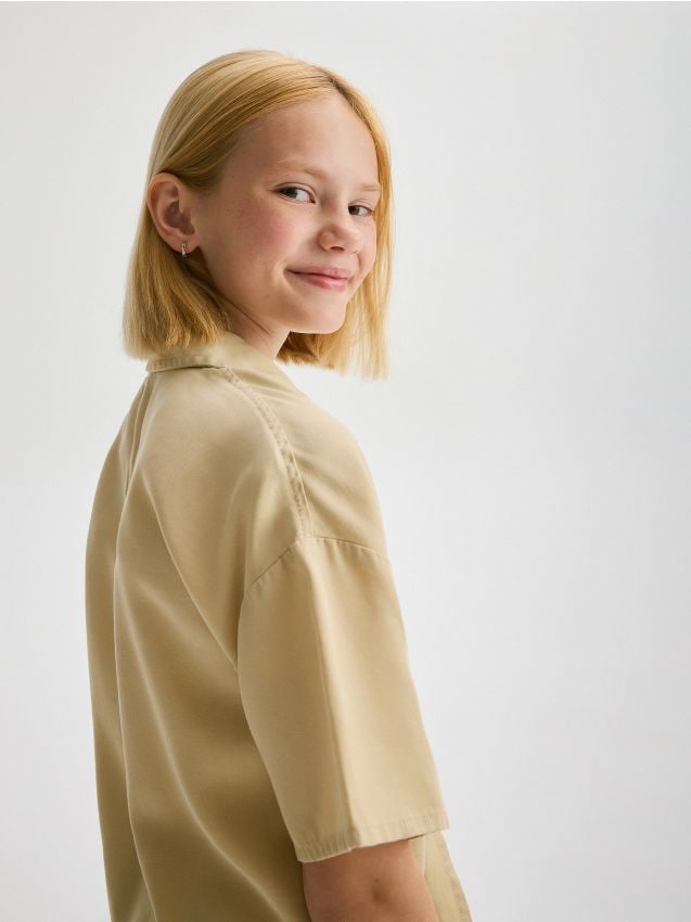 Shirt with tie detail - RESERVED