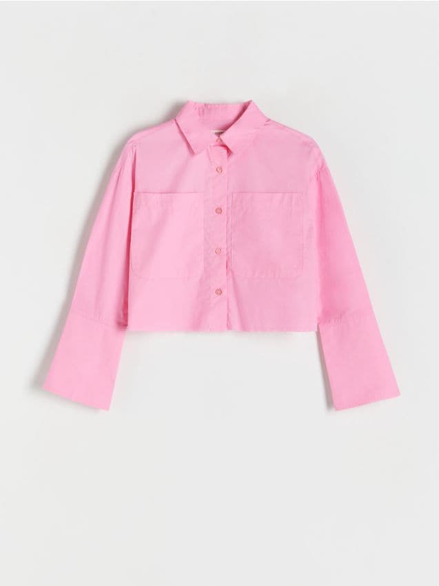 Cropped cotton shirt - RESERVED