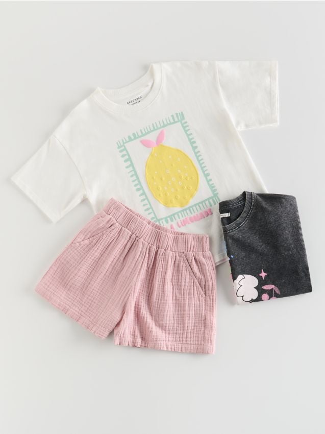 Shorts i musselin - RESERVED