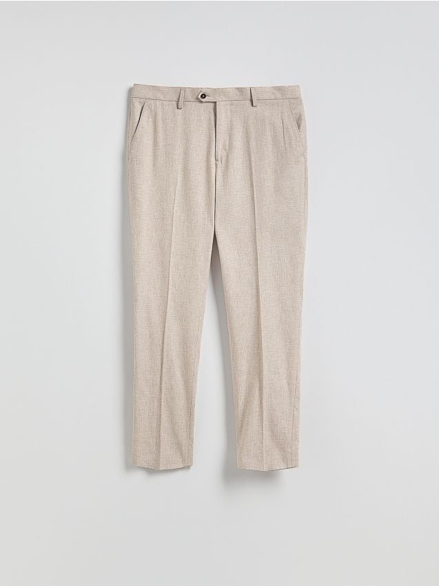 Regular linen rich trousers - RESERVED
