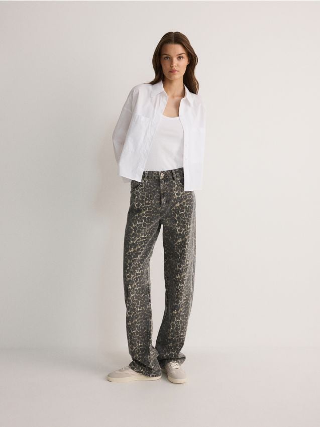 Cropped viscose blend shirt - RESERVED