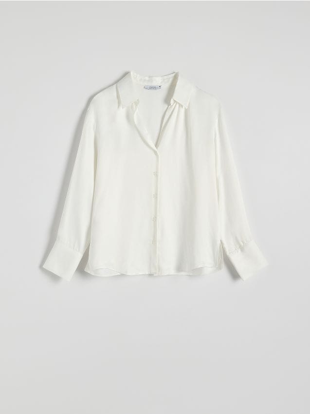 Satin viscose shirt - RESERVED