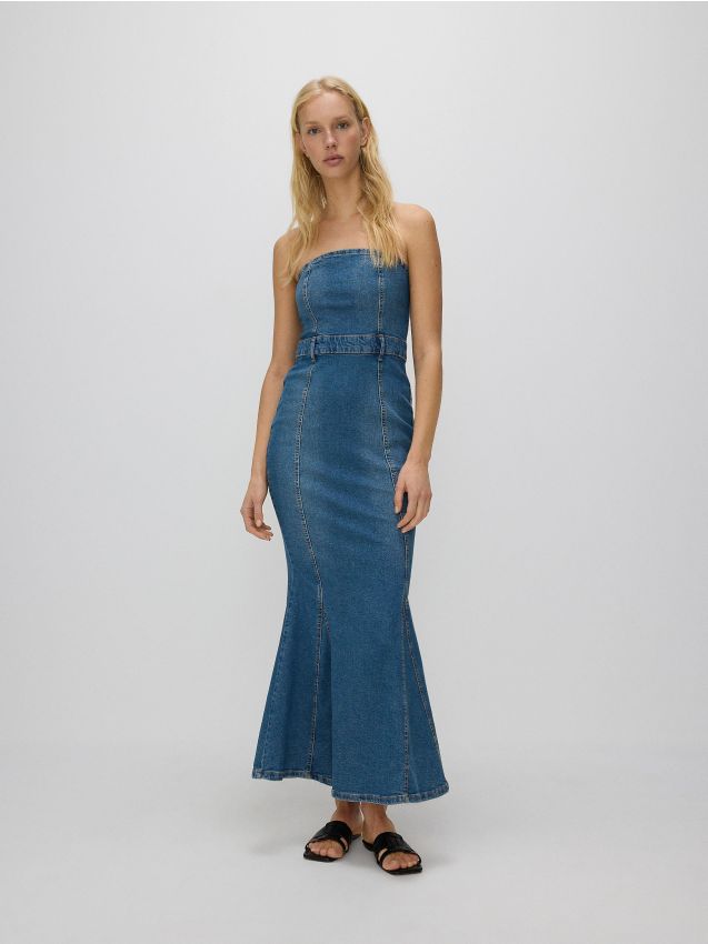 Reserved - ladies` dress - bleumarin