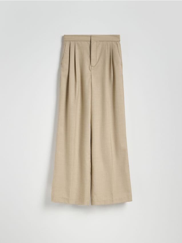 Wool blend suit trousers - RESERVED