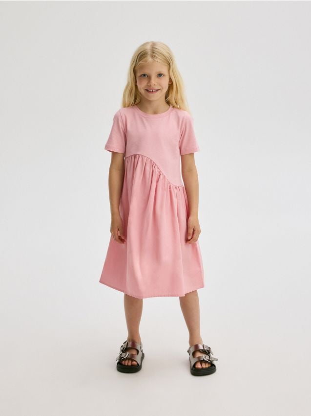 Reserved - rochie din bumbac - roz