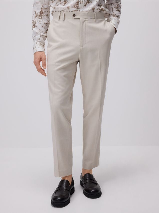 Suit trousers with pressed crease - RESERVED